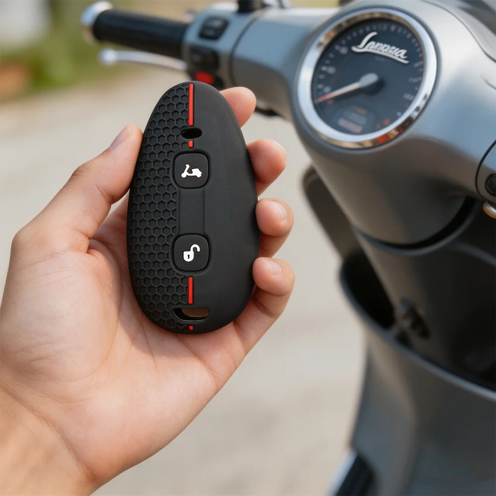 Silicone Key Holder Protector For Piaggio Vespa GTV300 GTV GTS300 GT S300 GTS 300 2024 Motorcycle Key Case Remote Cover Shell