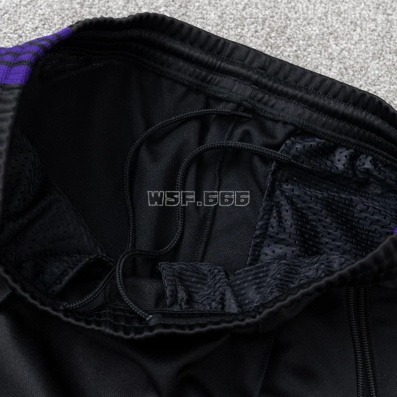 Spot TRACK PANTS Black Purple Butterfly Embroidered Loose Sports Straight Pants 23AW