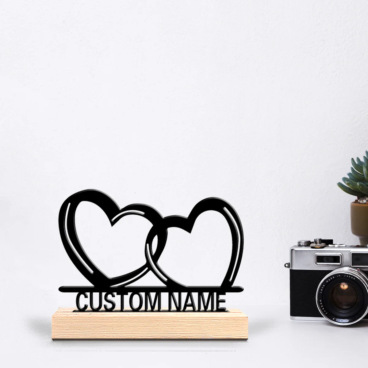 1pc Romantic Personalized Custom Love Metal Statues Perfect Valentine's Day Gift, Suitable As A Couple's Gift, Romantic Gift, An