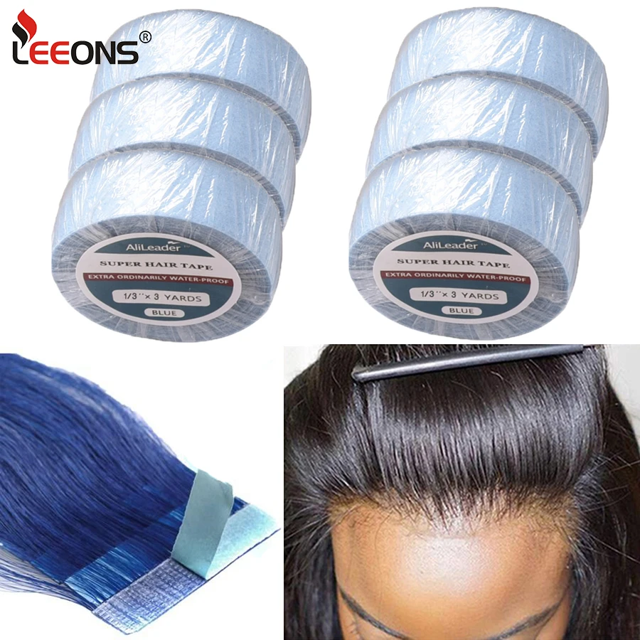 Strong Lace Front Wig Tape For Lace Wigs Waterproof Super Hold Blue Double Sided Adhensive Tape For Women Lace Wig,Hair Pieces