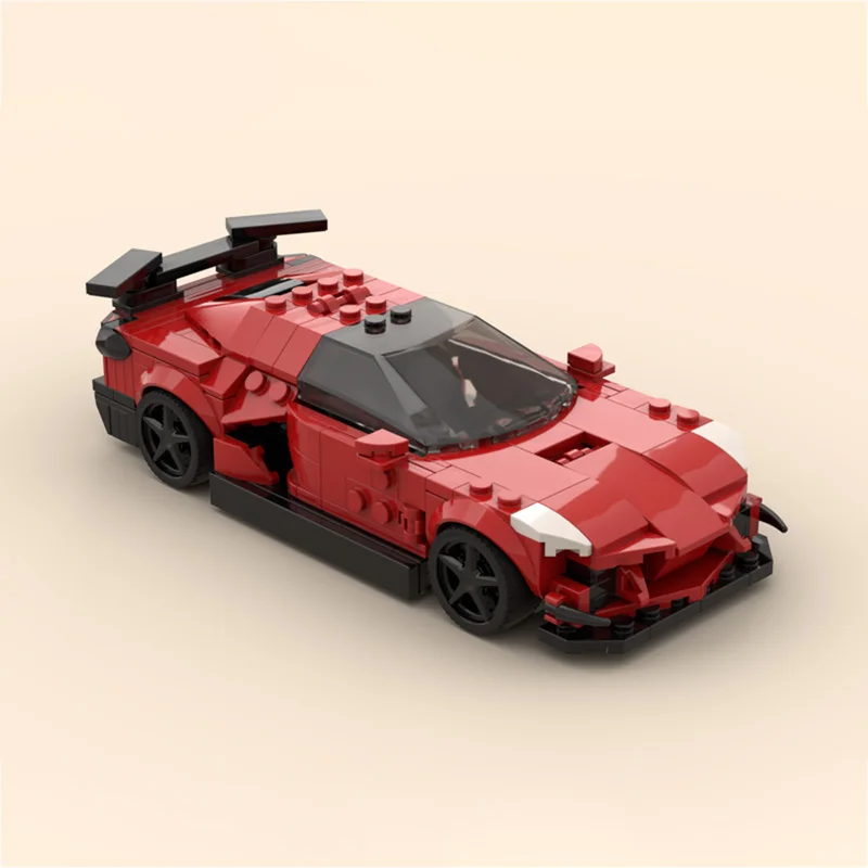 Модель скоростного гиперкара MOC, строительные кирпичи C8 Z06, верхний уровень, спортивный автомобиль, модульная технология, подарки, праздник, сборка, детские игрушки, костюм