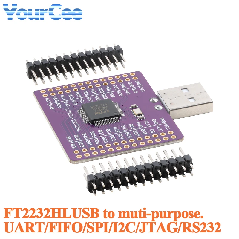 2 szt./1 szt. Moduł USB na UART FIFO SPI I2C JTAG RS232 z podwójnym kanałem FT2232HL, FT2232 CJMCU-2232HL FT232HQ, wielofunkcyjny moduł szeregowy — zdjęcie produktu 3
