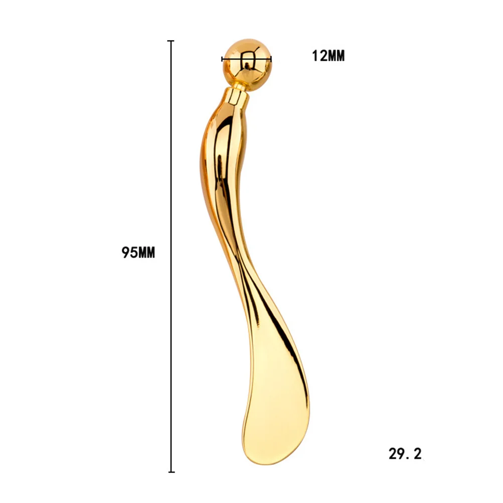 للعناية سبائك الزنك قابلة لإعادة الاستخدام كريم أداة تدليك العين مغرفة أداة تدليك الوجه الزنك كريم ملعقة ملعقة العين