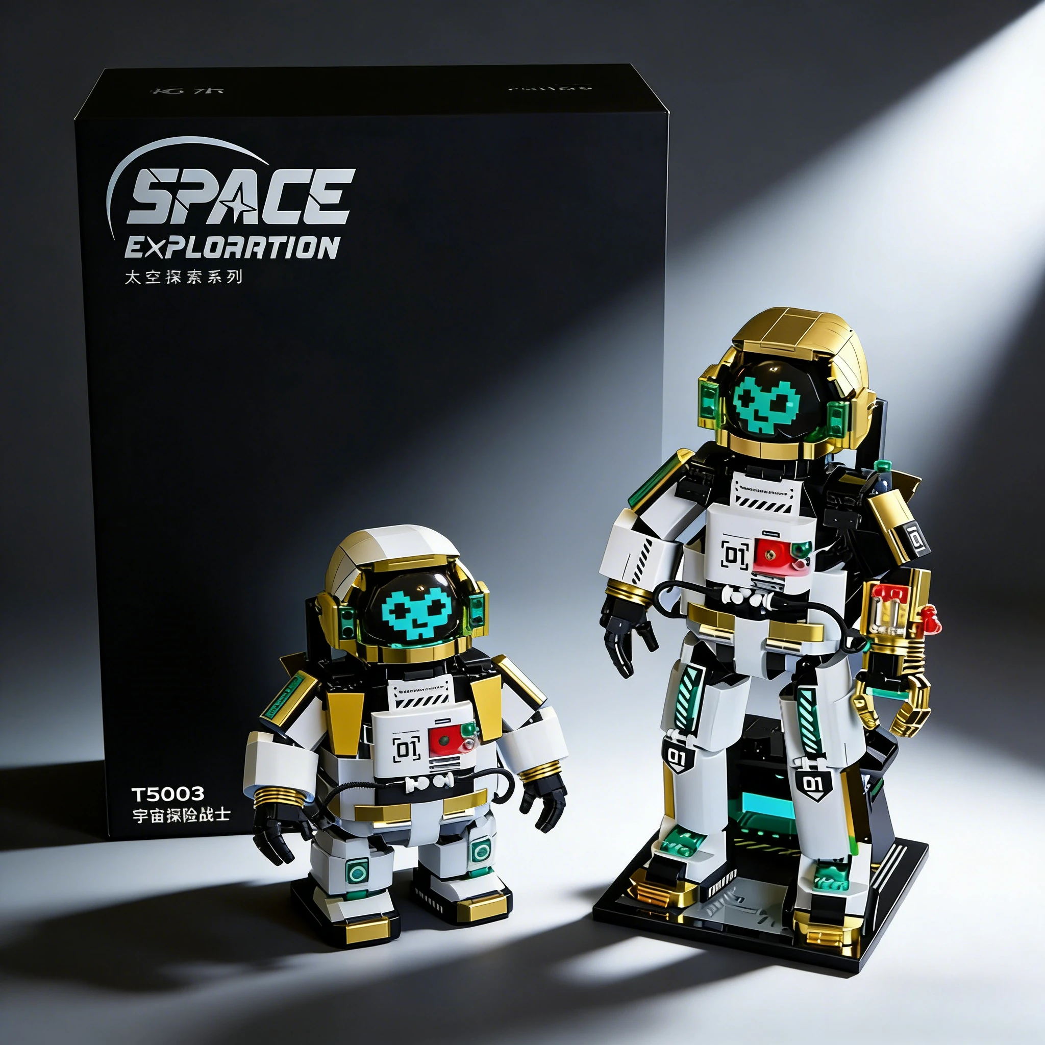 

888 деталей: Модель космонавта, микро-конструктор, механические приключенческие фигурки для сборки, развивающие игрушки