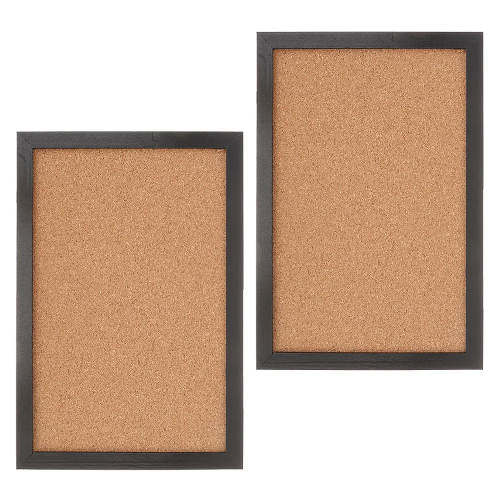 

2 Pcs Message Board Cork Framed Supplies School Classroom Notification