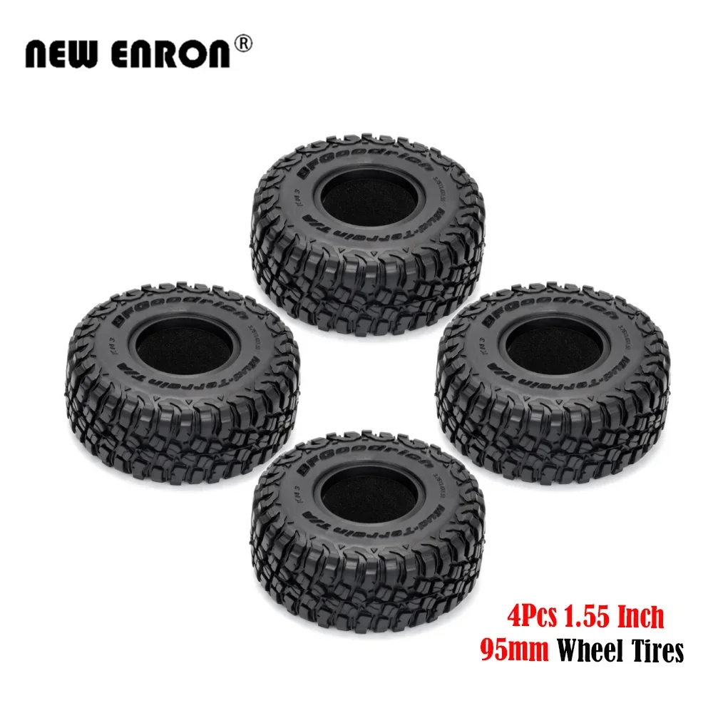 4 шт. 1,55 дюйма 95*35 мм резиновые колеса 1,55 дюйма шины для радиоуправляемого автомобиля на гусеничном ходу D90 TF2 Tamiya CC01 LC70 LC80 Axial 90069 JIMNY RC4WD