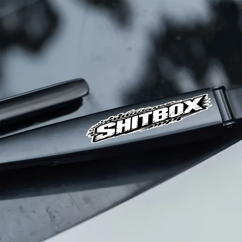 1set 2D Flat Junkbox 4X4 Off-Road Vinyl Sticker, Matte Windshield Wiper Decal for Car Decor, Holiday Gift