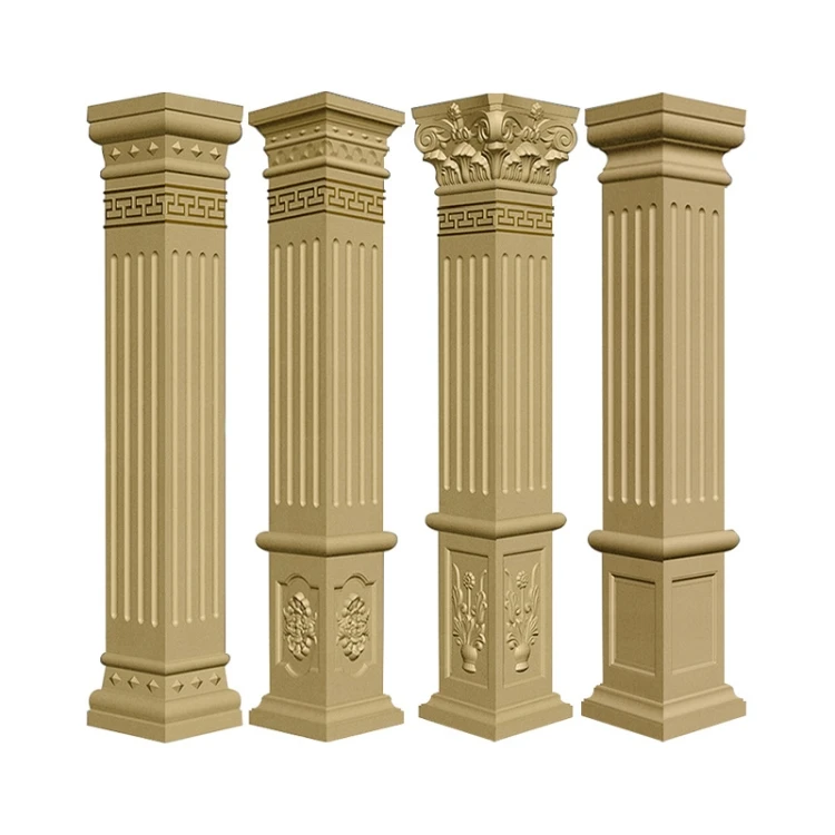 Outdoor square round cement moulding design plastic mold column concrete roman pillar mould for constructing pillars