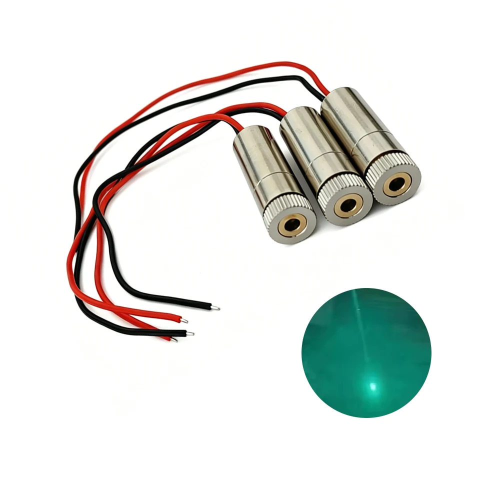 Focusable 505nm 30mW Green Dot Laser Module Bright Lighting 12x35mm
