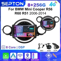 SEPTON Carplay Android Car Radio Stereo for BMW Mini Cooper R56 R60 R51 2006-2014 Multimedia Player Vehicle Audio Installation