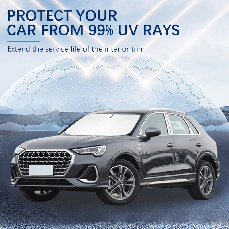 

Summer Car Accessories Car Windshield SunShade Cover Fit For Audi S Line Q3 sportback Q3 8U RS 2013-2024 Anti UV Car Sun Shade
