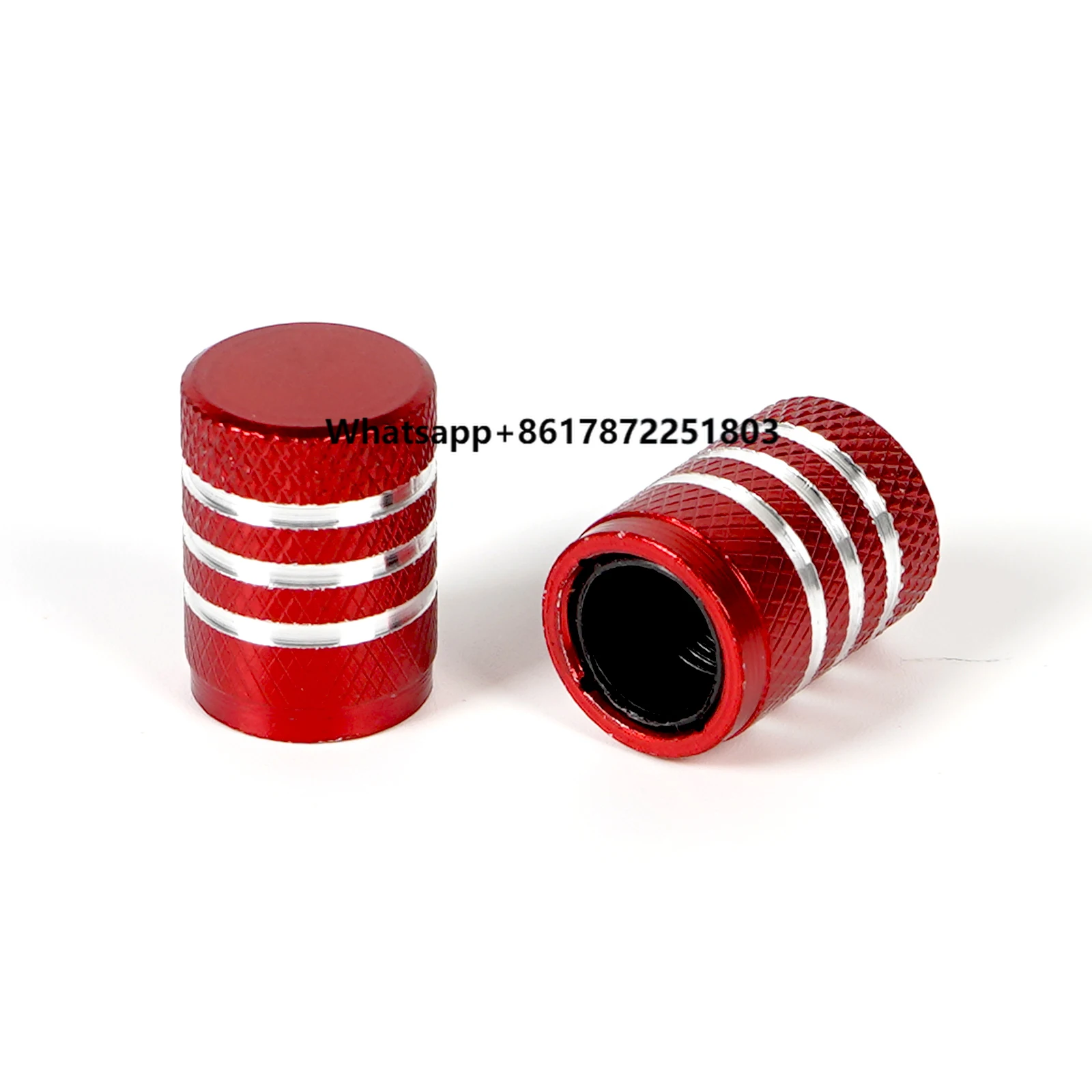 

QLN390 Wholesale stock red aluminum car tire valve cap 2700pcs/carton for auto replacement accessories