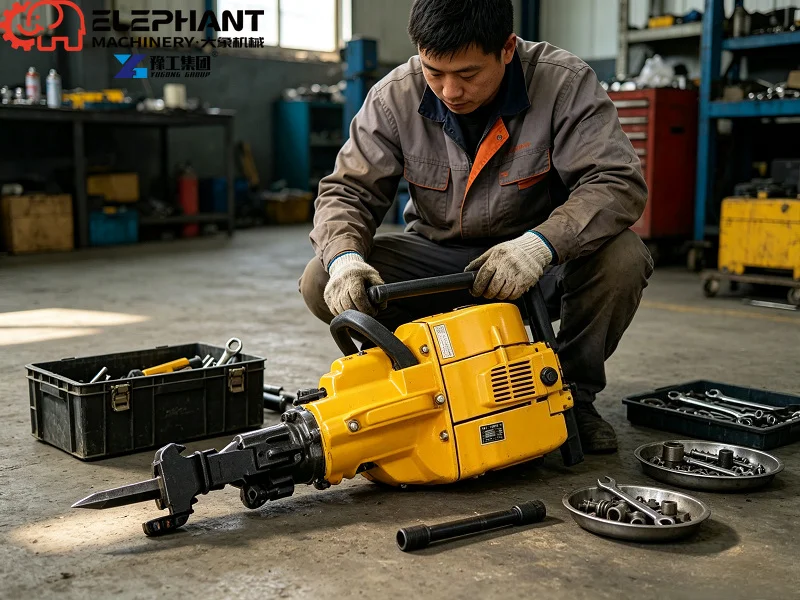Compact Pusher‑leg Pneumatic Rock Drill With Core Motor For Energy Mine Tunnel Medium‑hard Rock Blasthole Drilling