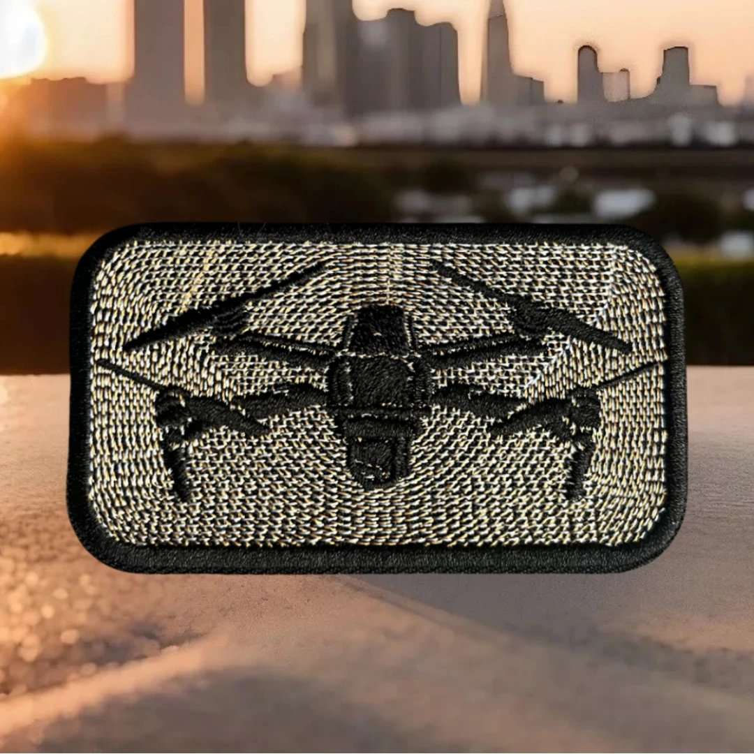 UAV Tactical Morale Badge Drones Embroidered Hook and Loop Patches Military Army Backpack Stickers for Clothes