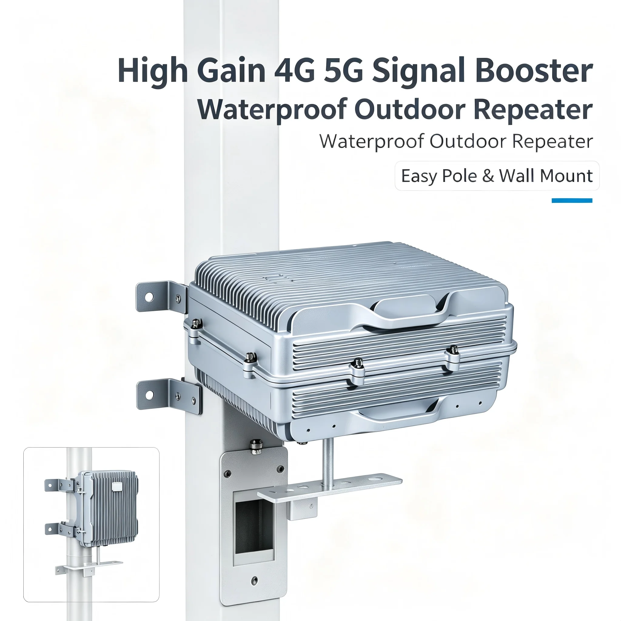 AY500-200W IP67 Waterproof Outdoor Electric Project Box Electrical Die-casting Aluminum Case With Heatsink