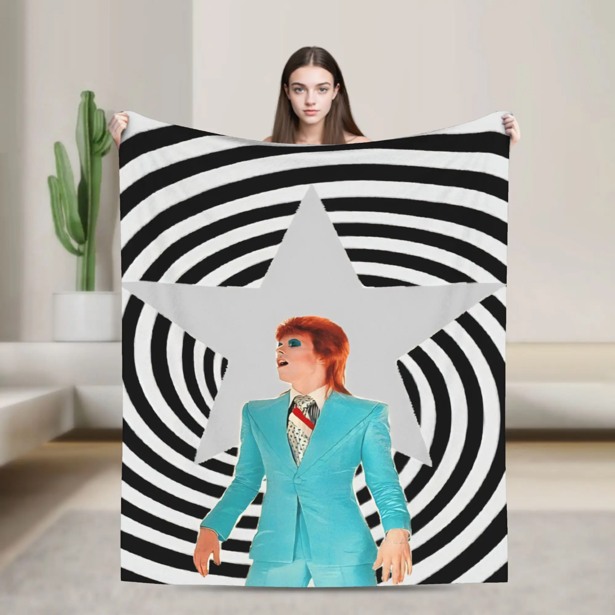 Super Soft Davides Bowies Throw Blanket Premium Flannel Fleece Lightweight  Bed Blanket Cozy Warm Blankets All Season Use