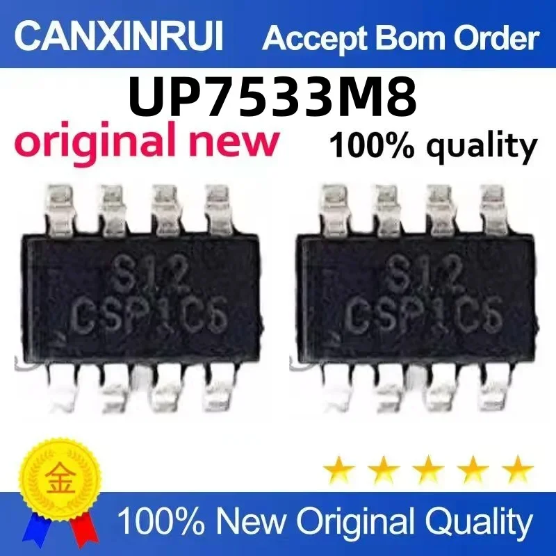

(5-100 pieces)Brand new original UP7533M8 UP7533 S12 SI2 SOT-23-8