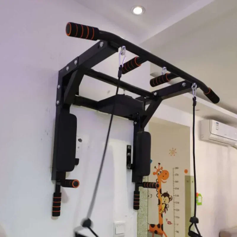 Home Gym Pull-ups Bar Horizontal Bar Wall Pull-ups Bar Wall Indoor Fitness Equipment Boxing Power Rope Sling Training SJ