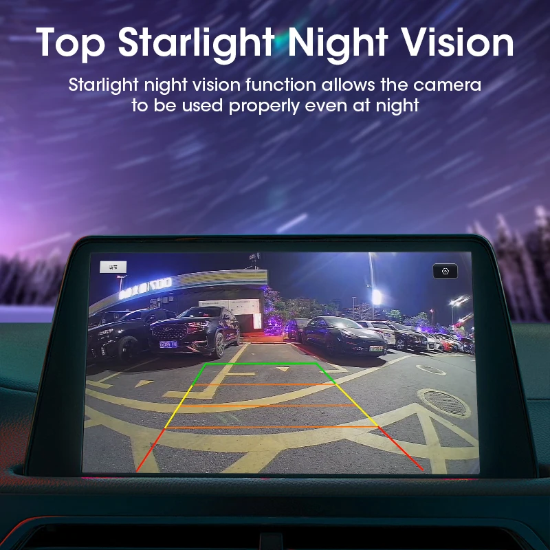 JMCQ Car Camera AHD/CVBS 5V - 24V 170° Vehicle Reverse View Camera Night Vision IP68 Waterproof Universal Fisheye Lens