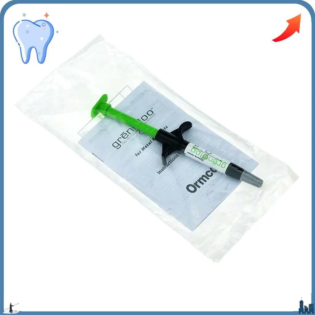 

Стоматологический ортодонтический клей ORMCO Grengloo Клей для ортодонтических кронштейнов/зеленый клей (4 г/тюбик) 740-0321