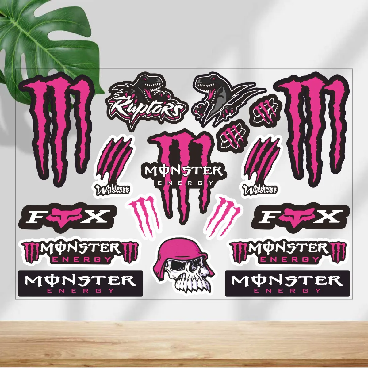 سباق السيارات دراجة نارية الوحش ملصقات الطاقة خوذة الدراجة الوردي الشارات عدة لياماها هوندا كاواساكي سوزوكي Ktm Bmw Ducati