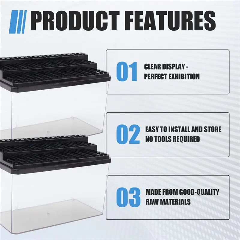 Y42A-Mini Figure Display Box, Stackable Dustproof Building Block Display Box For Action Figure