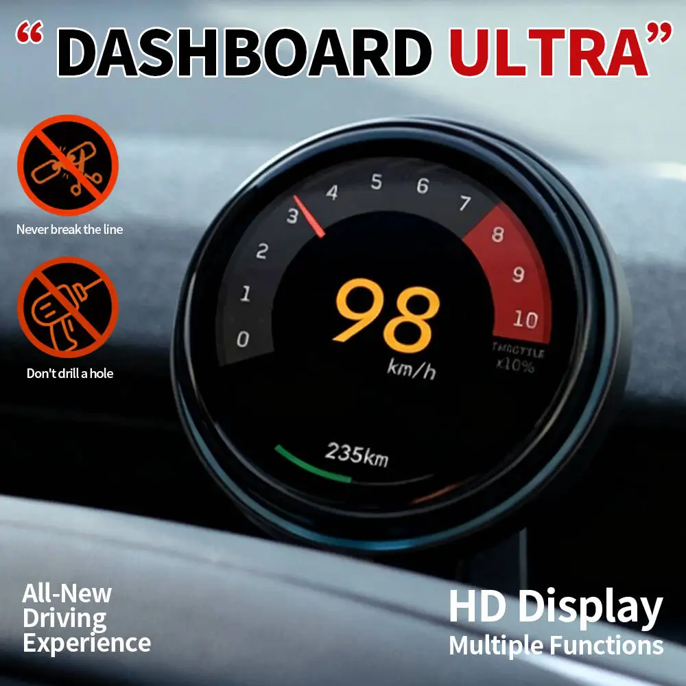 TITA Ultra Screen OLED Speedometer Dashboard HUD Fit for Tesla Model Y Juniper Model 3 Air Gauge Display New Car Accessories