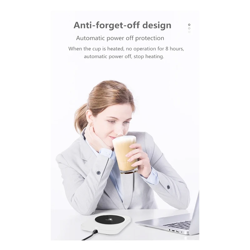 ABgaz-Chauffe-Tasse à Café Thermostatique Réglable, Température Constante, Chauffage USB, Lait, Thé, Eau, Maison