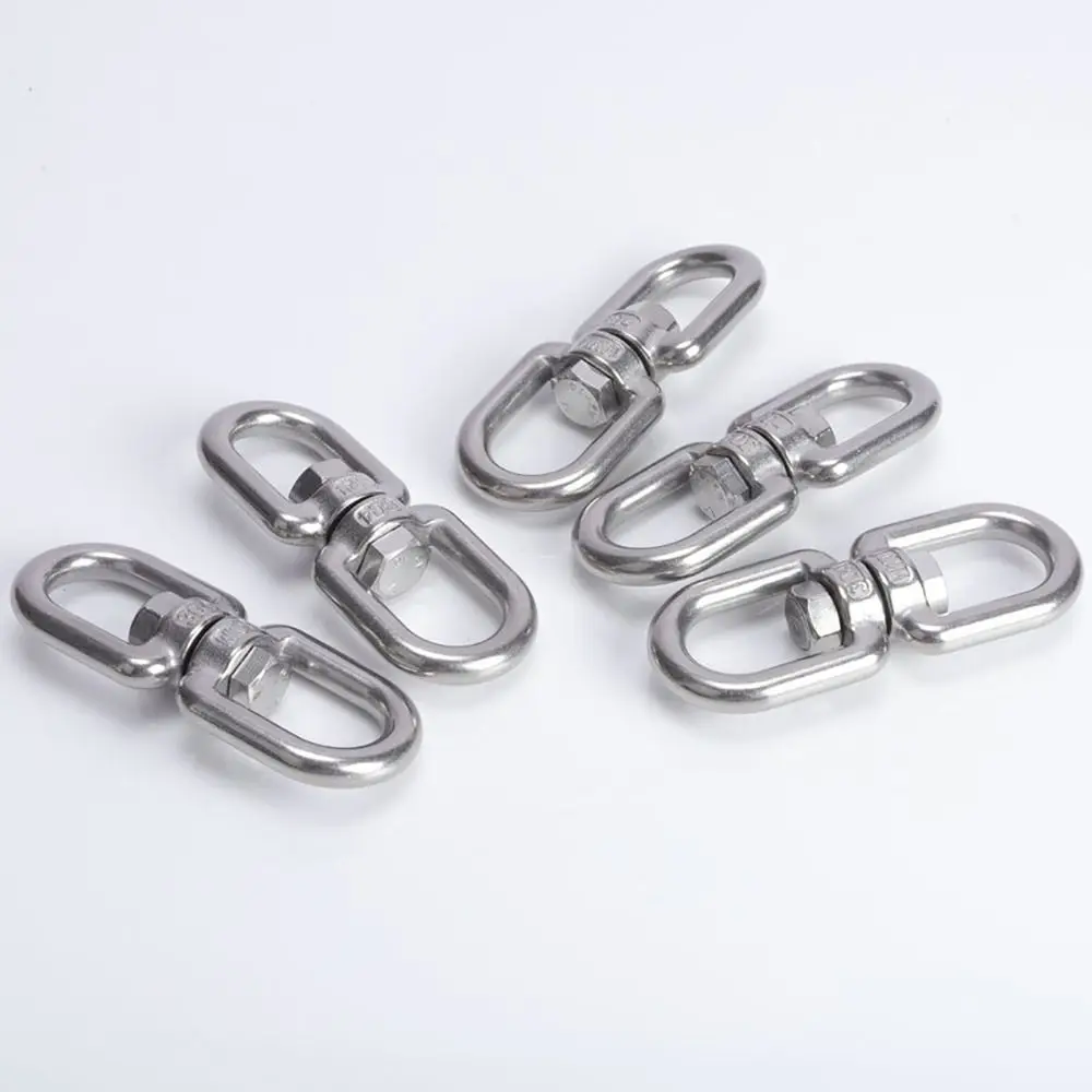 1Pcs Eye Connectors 8 Ring Hook 304 Stainless Steel M4 M5 M6 M8 Carabiner Clasp Universal 4mm 5mm 6mm 8mm Marine Anchor Swivel
