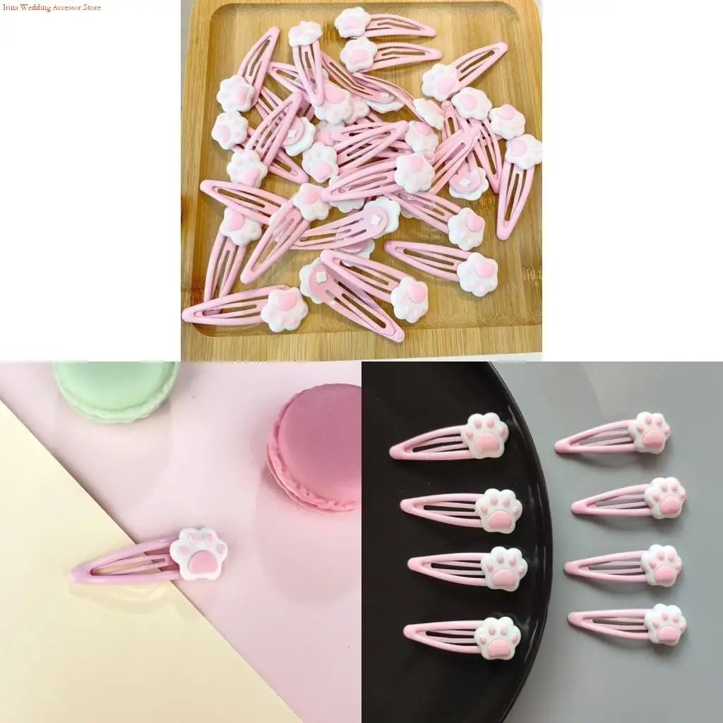 G92D Cartoon Paw Hairpins Hot Girls Cartoon Hair Clip Headdress Y2k Cartoon Paw Hair Clip for Woman