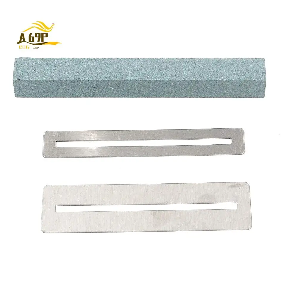 A69P-Guitar Cleaning Tool 2 Set Guitar Fingerboard Polish Guitar Fret File Guards Guitar Grinding Stone Fretboard Fret Protector