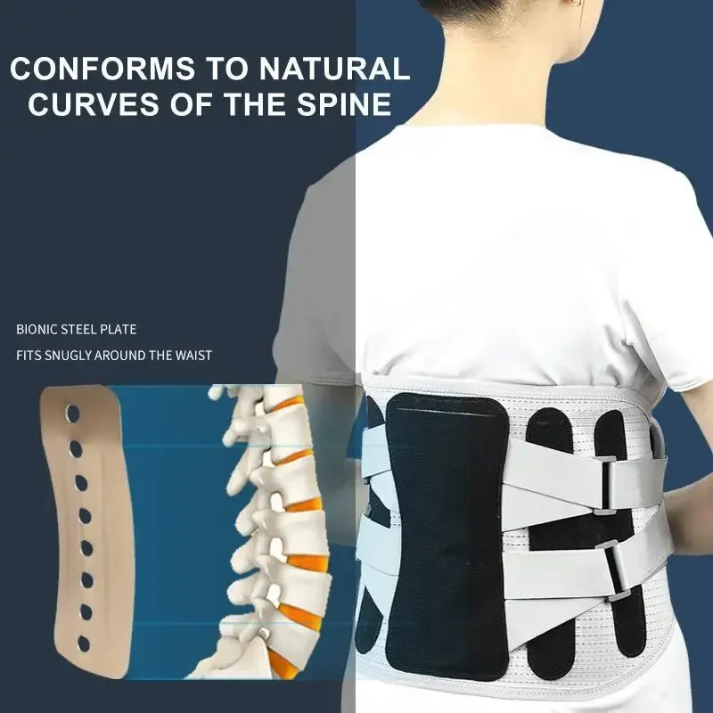 Medical Lumbar Back Support Belt Waist Support Brace Lumbar Support for Back Pain Relief Herniated Disc Sciatica Scoliosis