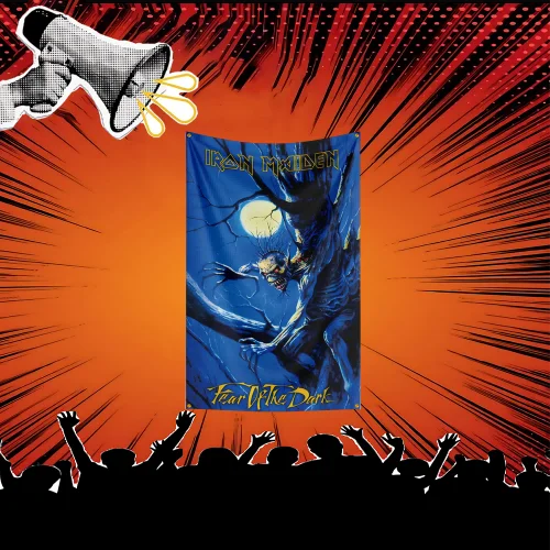 Iron Maiden Inspired Rock Music Flag 3x5 FT Polyester Banner For Bedroom Wall Decor Music Fans Gift