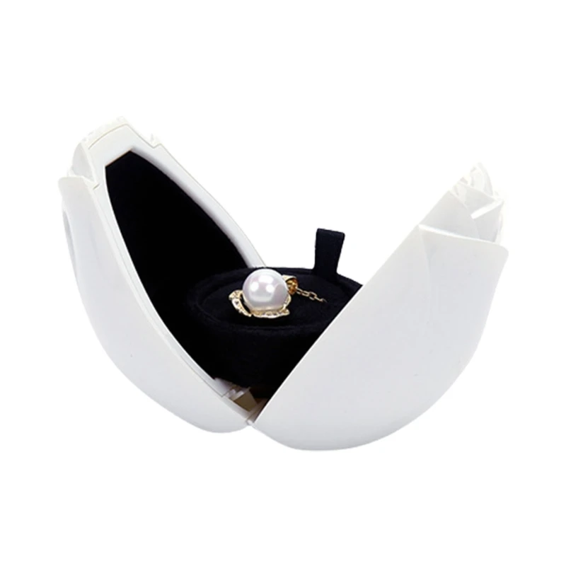 Double Opening Ring Box Rose Jewelry Container for Safekeeping Accessories N2UE