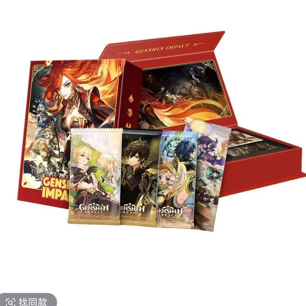Flash Sale Genshin Impact Collectible Cards Furina Kazuha Raiden Nahida Zhongli Wanderer Limited Serial Numbers Character Cards