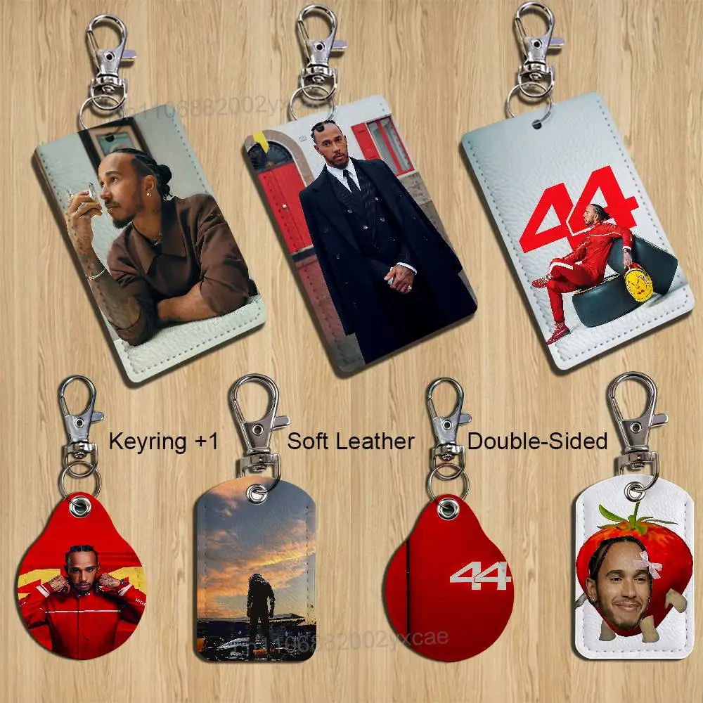 

red 44 Racing Lewis Hamilton Keychain Holder Suitable For Subway Bank Bus Card Case Badge Holder Wallet Card Textured pattern