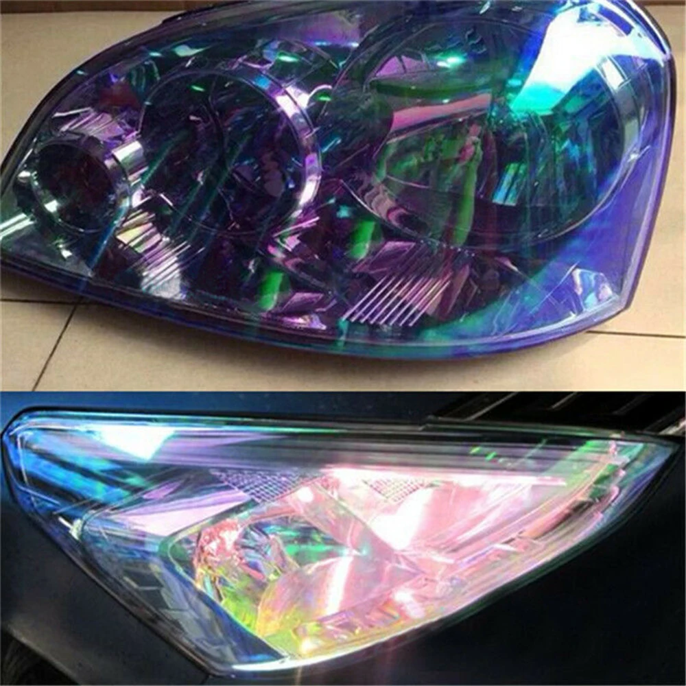 Chameleon Colorful Car Headlight Tail Light Lamps Vinyl Tint Films 12x39inch Wrap Cover Auto Exterior Accessory