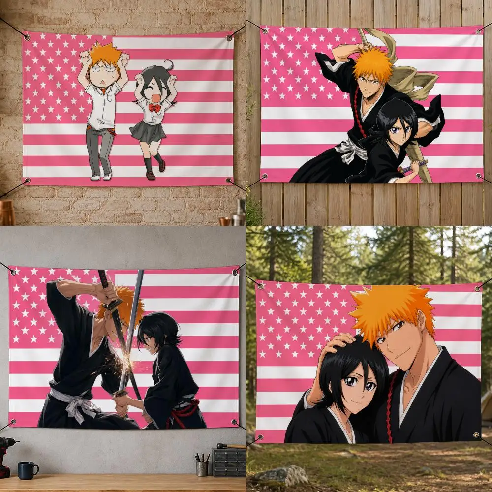 Anime TV Art Original Timeless Emotional Manga B-Bleach Flags Flag Banner for Bedroom Dorm Party Home Living Room Game Room Gift