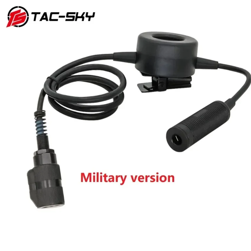 TS TAC-SKY Military Version Tactical TCIPTT Adapter for 6 Pin PRC 148 152 Silynx Ptt Compatible with PELTO COMTA  Headphones