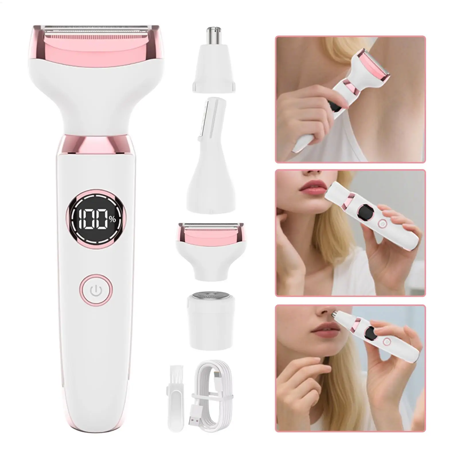 

Эргономичный триммер для тела с быстрой зарядкой, безболезненное удаление волос, бритва для интимных зон, бикини, рук, ног, лица