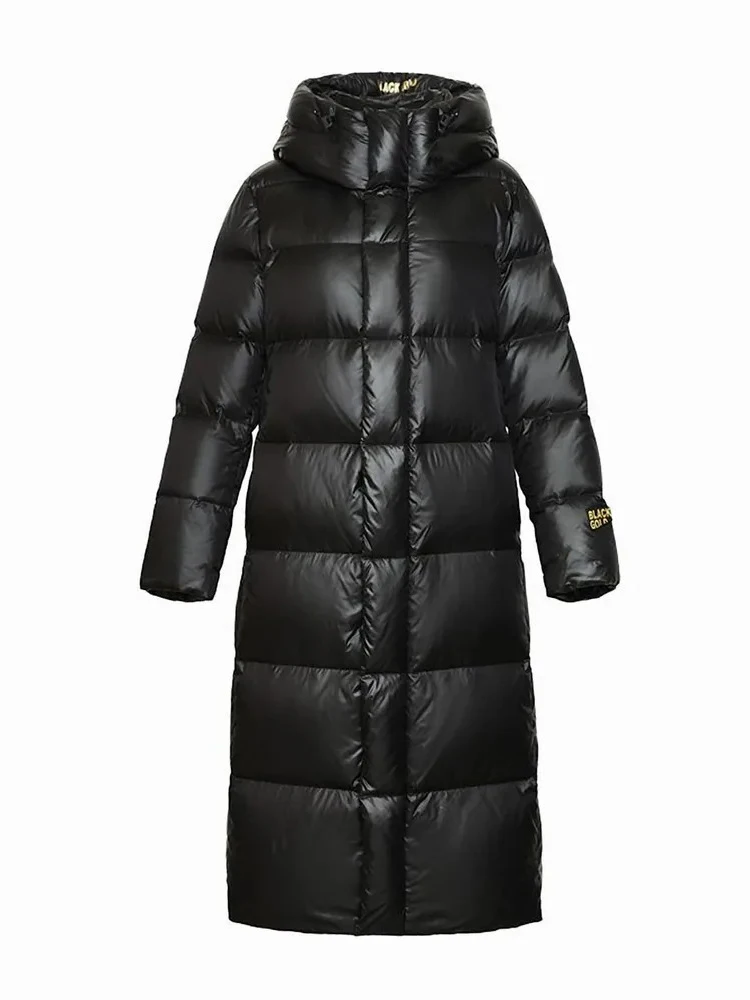 REDDACHiC Golden Thermal Women Hooded Down Jacket Black Long Thicken Puffer Quilted Coat Female Parkas Warm Winter Outerwear