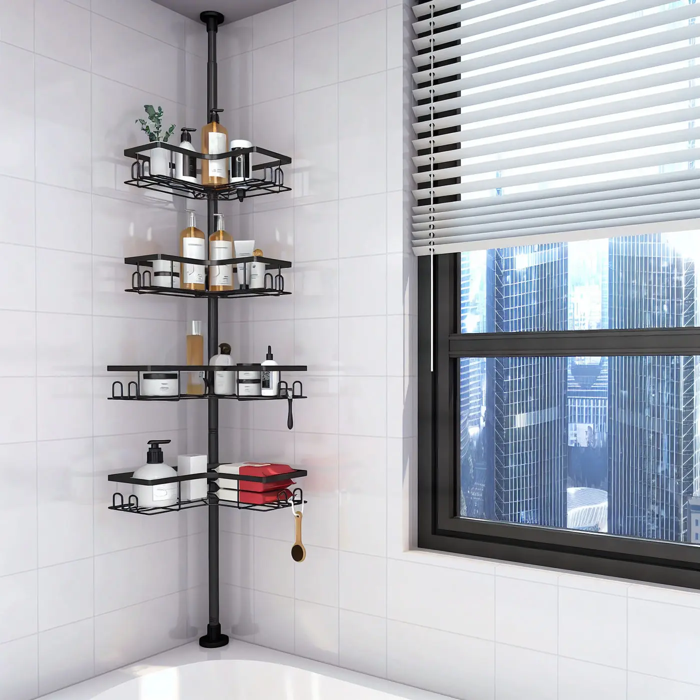 no-drilling-adjustable-telescopic-corner-bathroom-shower-storage-shelf-floor-to-ceiling-space-saving-organizer
