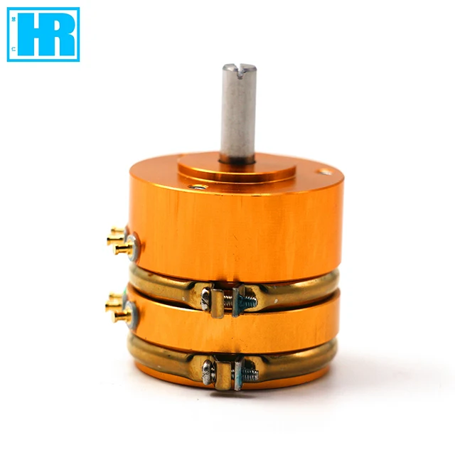 Dual conductive plastic rotary potentiometer 2WDD35D4
