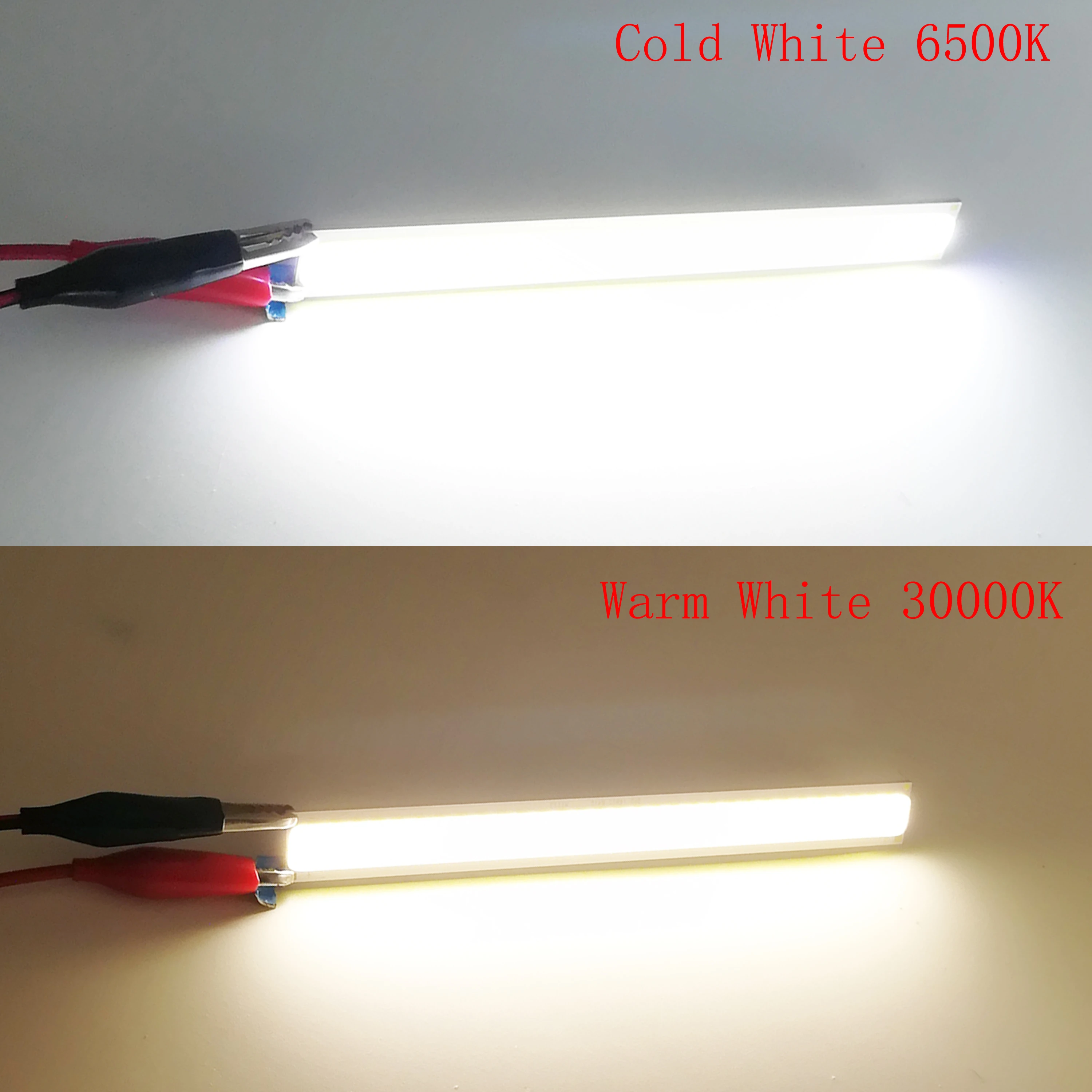 FTZOTOF 2 Arten 140 mm 170 mm LED-Lichtleiste COB DC12V 4 W 5 W warme Farbe kaltweiß Lampenchip-Streifenbirne für DIY-Marker-Lichtquelle