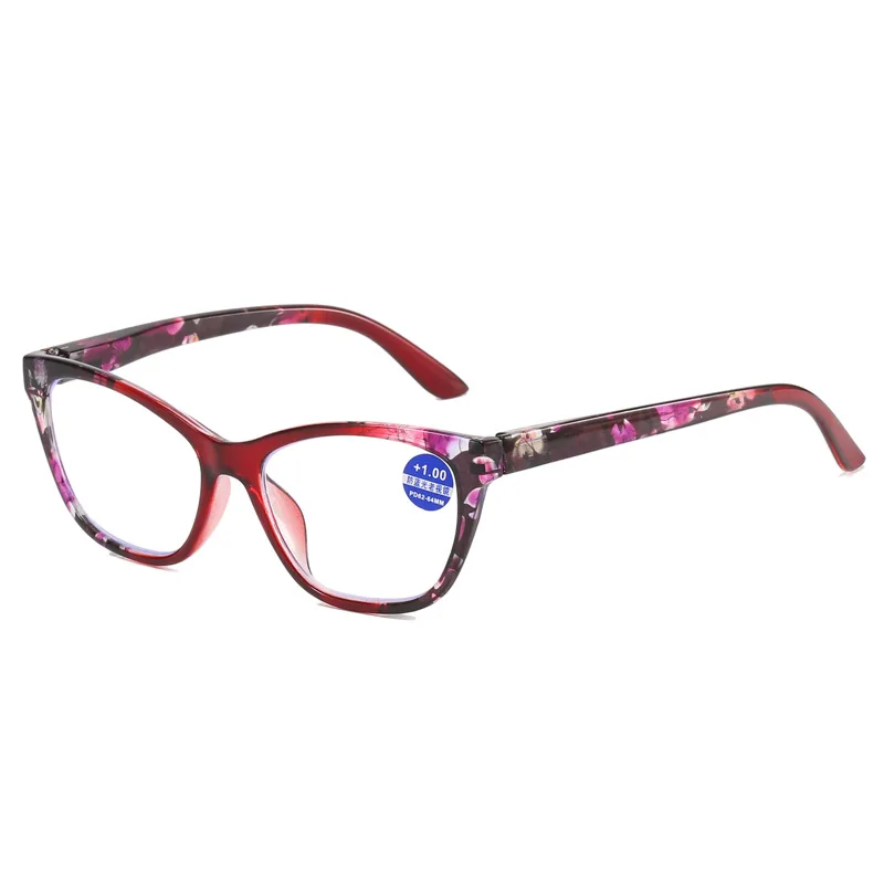 Reading Glasses Women Fashion Cat Eye Presbyopia Glasses Vintage Anti Blue Light Optical Computer Eyewear Diopter+1.0 To +4.0