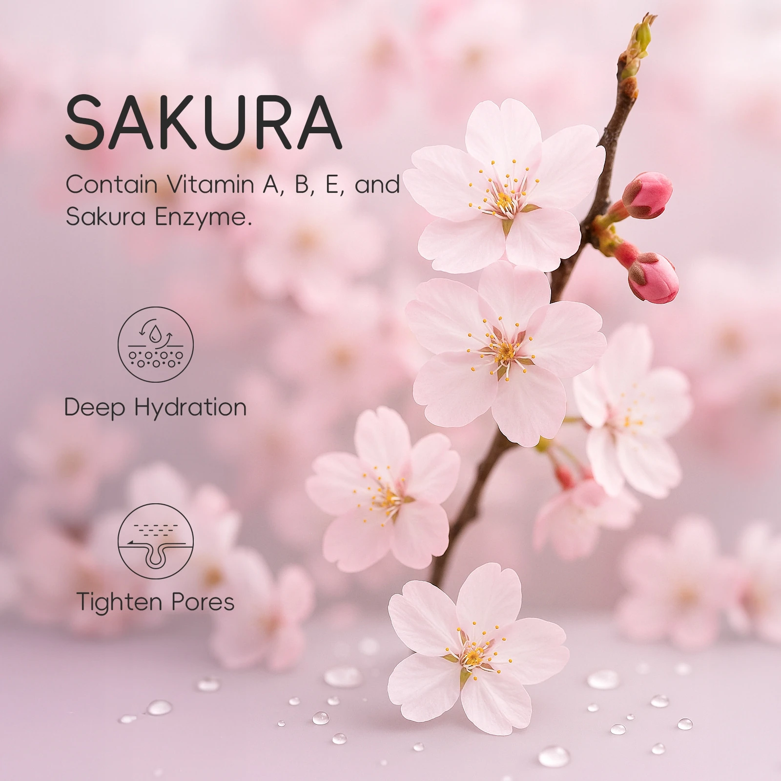LAIKOU Sakura Essence Extract Eye Cream Anti-Aging Firming And Smooting Wrinkles Anti-Puffiness Dark Circle Brighten Eyes Skin