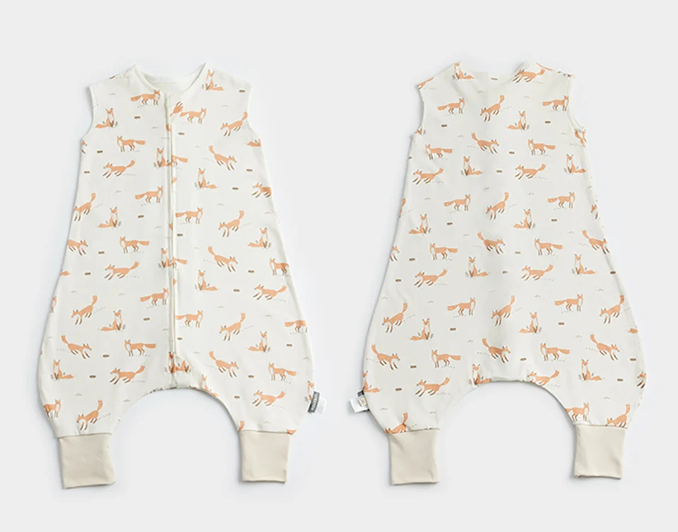 Kids Pajamas Summer Thin Sleeveless Split Legs Jumpsuit 2-Ways Zippers Children Sleepwear 1-4 Years Girls Boys Sleeper Blanket
