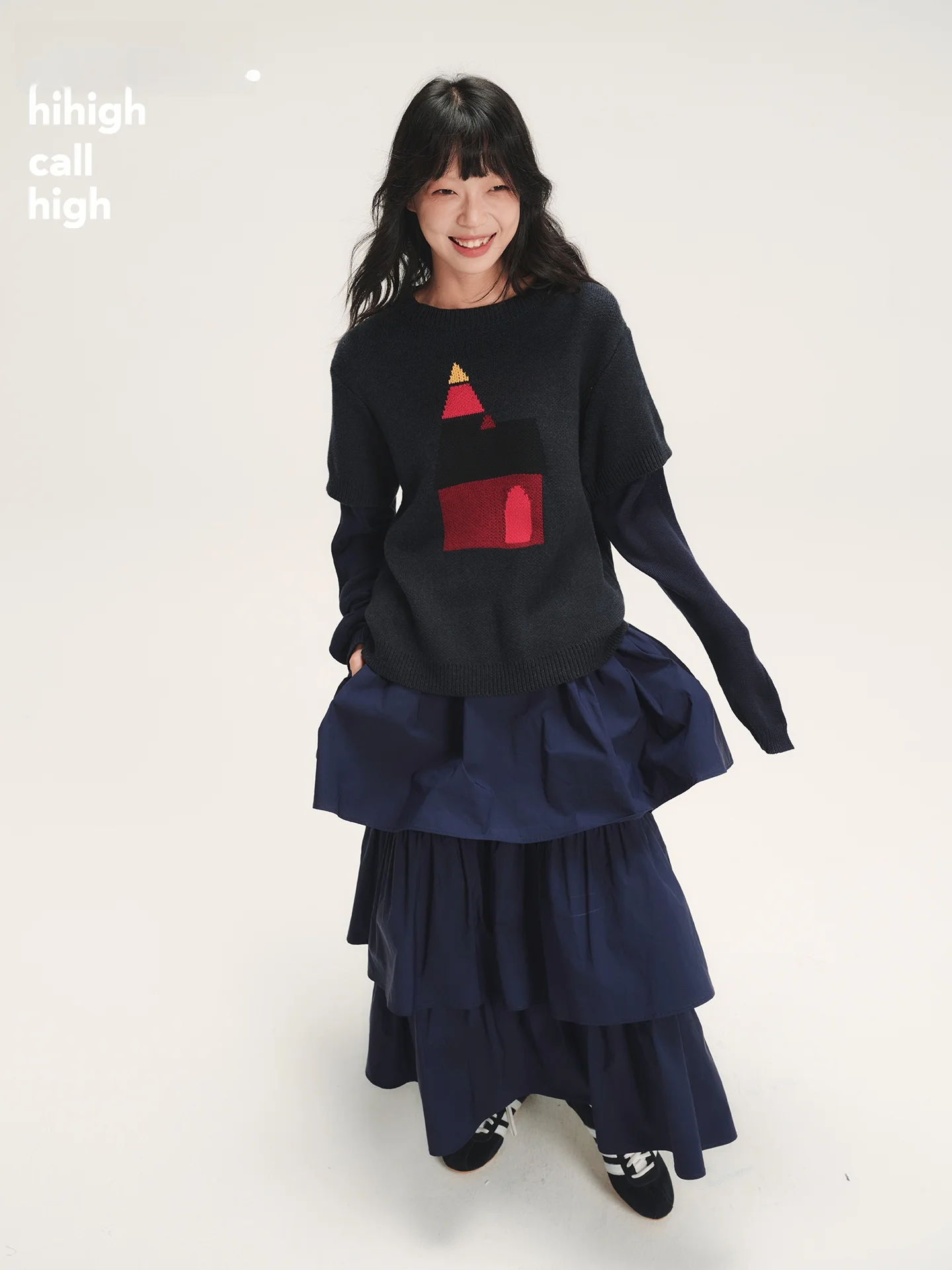 

HHAW25КnittedTurteneSweaterWitatchworkColorBloDesignAndLongSvesForWomenWarmAnozyAutumnWinterTop