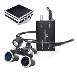 Binoculars Loupes Operation Magnifying Glass Professional Magnifier Lupa w Headlamp Battery and Metal Box