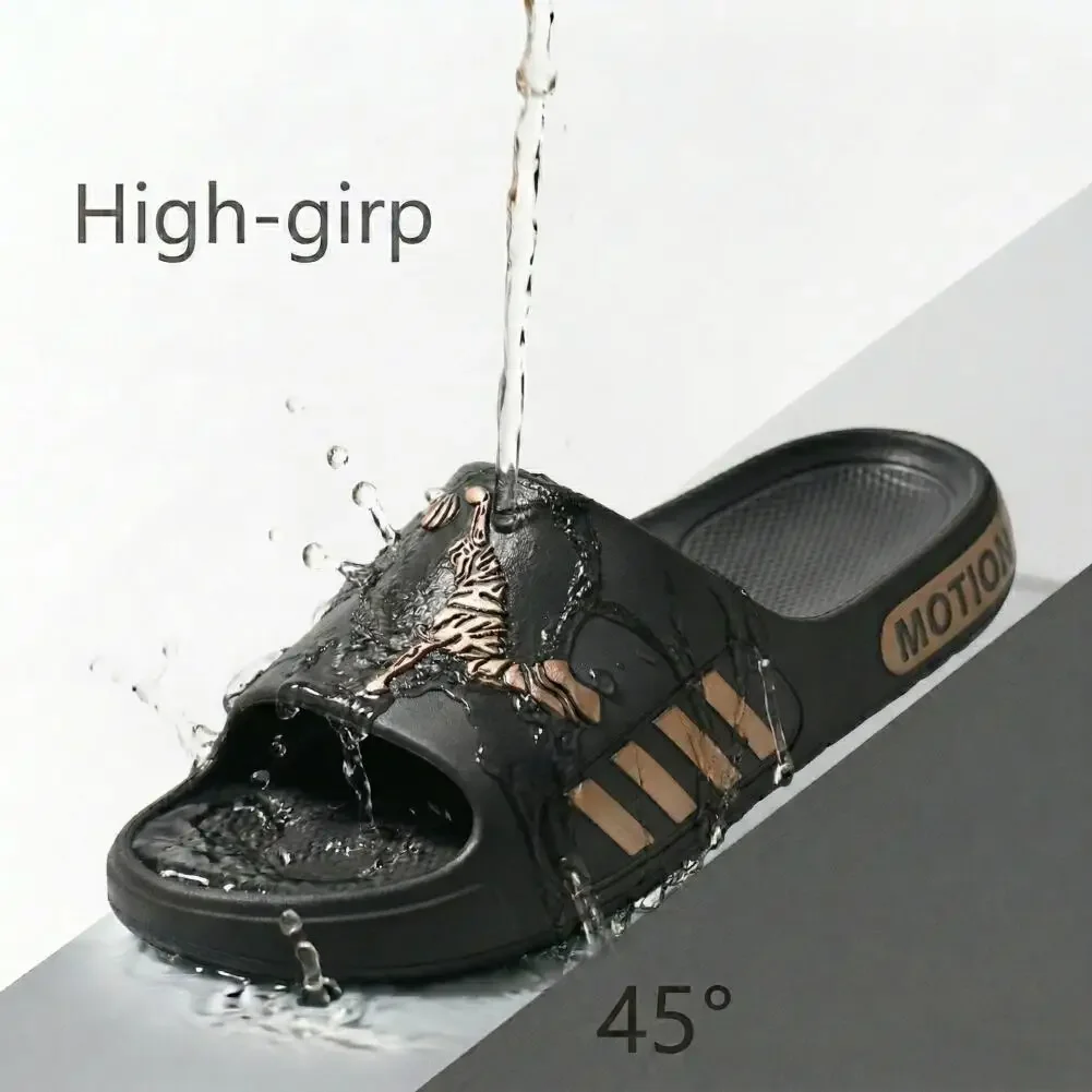 Men's Contrasting Color Thick Bottom EVA Slippers Are Non Slip and Comfortable for Professional Indoor and Outdoor Wear view 2
